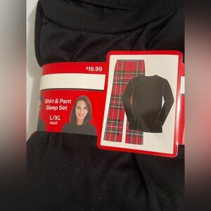 Merry Black and Red Plaid Sleep Set